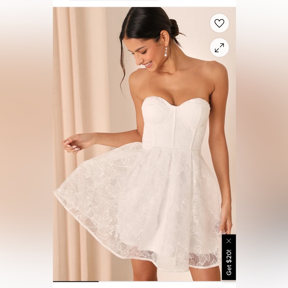 Lulu’s Precious Approach Embroidered Mini Dress